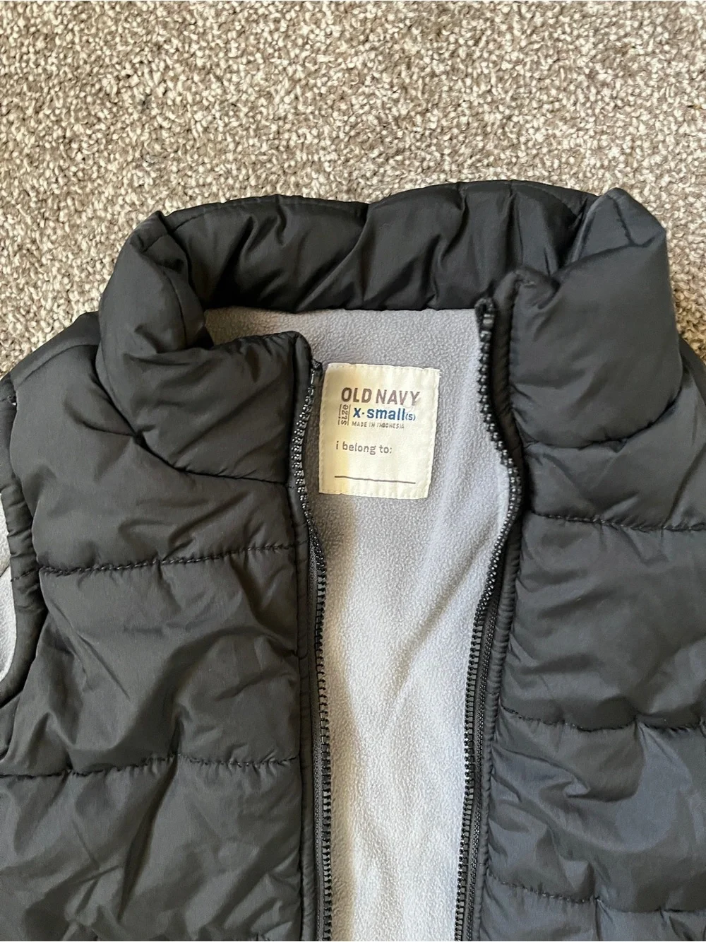 Old Navy Black Quilted Kids Puffer Vest
